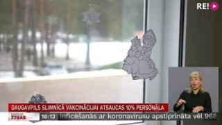 Daugavpils slimnīcā vakcinācijai atsaucas 10% personāla