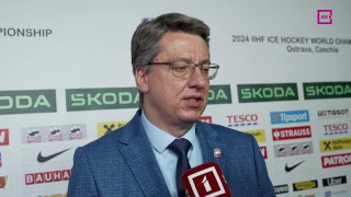 Pasaules hokeja čempionāta spēle Slovākija - Latvija. Intervija ar Hariju Vītoliņu pirms mača