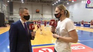 EČ atlases turnīrs basketbolā sievietēm. Latvija – Horvātija. Intervija ar Aiju Klakocku