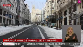 Spānijā sniegs paralizē satiksmi