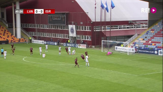 Eiropas U-21 futbola čempionāta spēle Latvija - Izraēla 1:0