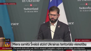 Miera samitā Šveicē atzīst Ukrainas teritoriālo vienotību