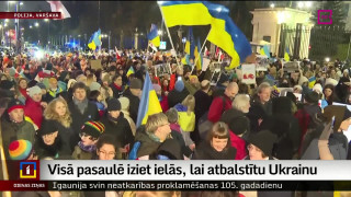 Visā pasaulē iziet ielās, lai atbalstītu Ukrainu