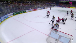 Pasaules hokeja čempionāta spēle Šveice - Vācija 2:0