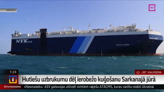 Hutiešu uzbrukumu dēļ ierobežo kuģošanu Sarkanajā jūrā