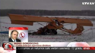 Novadnieku pagastā nokrīt mazizmēra lidmašīna, intervija ar Māri Gorodcovu