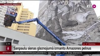 Sanpaulu sienas gleznojumā izmanto Amazones pelnus