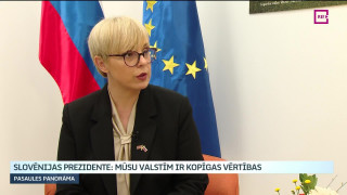 Slovēnijas prezidente: Mūsu valstīm ir kopīgas vērtības