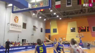 EČ atlases spēle basketbolā sievietēm. Dānija - Rumānija. Spēles momenti
