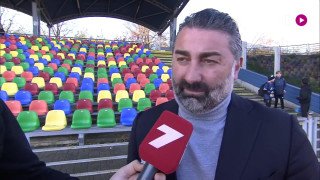 Futbola virslīgas spēle FK Liepāja - Valmiera FC. Intervija ar Tamazu Pertiju