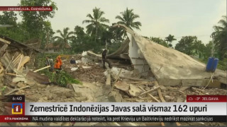 Zemestrīcē Indonēzijas Javas salā  vismaz 162 upuri