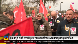 Francijā plaši streiki pret pensionēšanās vecuma paaugstināšanu