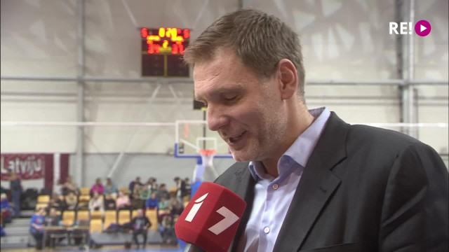 Eiropas čempionāta basketbolā sievietēm kvalifikācijas spēle Latvija-Izraēla. Intervija ar Kasparu Ciprusu