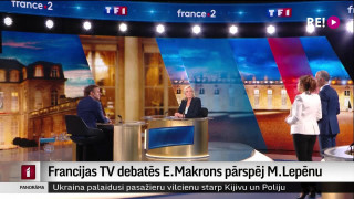 Francijas TV debatēs Makrons pārspēj Lepēnu