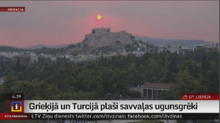 Grieķijā un Turcijā plaši savvaļas ugunsgrēki