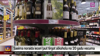 Saeima noraida ieceri ļaut tirgot alkoholu no 20 gadu vecuma