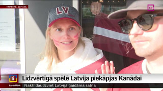 Līdzvērtīgā spēlē Latvijas hokeja izlase piekāpjas Kanādai