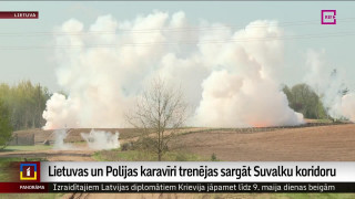 Lietuvas un Polijas karavīri trenējas sargāt Suvalku koridoru