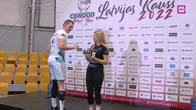 Latvijas Kausa fināls volejbolā. Apbalvošanas ceremonija