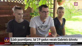 Lūdz pusmiljonu, lai 19 gadus vecais Gabriels dzīvotu