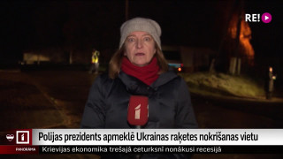 Polijas prezidents apmeklē Ukrainas raķetes nokrišanas vietu