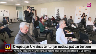 Okupētajās Ukrainas teritorijās notiesā pat par žestiem