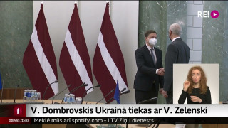 V. Dombrovskis Ukrainā tiekas ar V. Zelenski