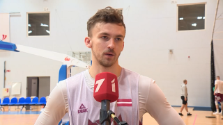 Latvijas basketbola izlase aizvada treniņu. Kristers Zoriks