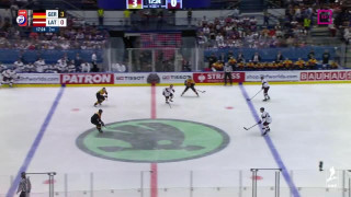 Pasaules hokeja čempionāta spēles Vācija - Latvija 2. trešdaļas epizodes