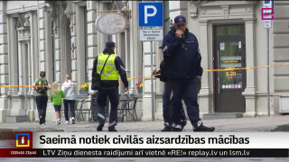 Saeimā notiek civilās aizsardzības mācības