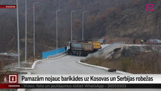 Pamazām nojauc barikādes uz Kosovas un Serbijas robežas