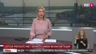 Lietuvā protestē pret ierobežojumiem nevakcinētajiem