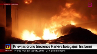 Krievijas dronu triecienos Harkivā bojāgājuši trīs bērni