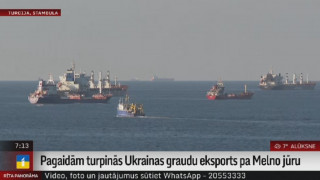 Pagaidām turpinās Ukrainas graudu eksports pa Melno jūru