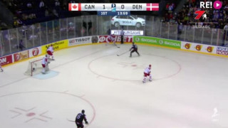 PČ hokejā. Kanāda - Dānija. 2 : 0