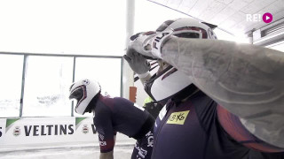 Pasaules kauss bobslejā. 1.brauciens divniekiem. Spilgtākās epizodes
