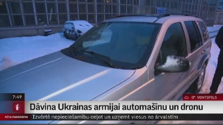 Dāvina Ukrainas armijai automašīnu un dronu