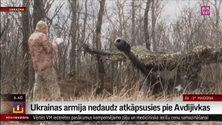 Ukrainas armija nedaudz atkāpsusies pie Avdijivkas