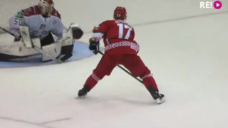 Četru Nāciju turnīrs hokejā. Latvija – Baltkrievija. Pēcspēles metieni
