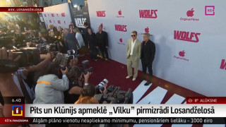 Pits un Klūnijs apmeklē "Vilku" pirmizrādi Losandželosā