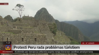 Protesti Peru rada problēmas tūristiem