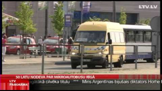 50 latu nodeva par mikroautobusu Rīgā