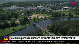 Valmierā par vairāk nekā 900 tūkstošiem eiro remontē tiltu