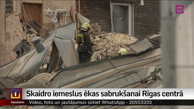 Skaidro iemeslus ēkas sabrukšanai Rīgas centrā