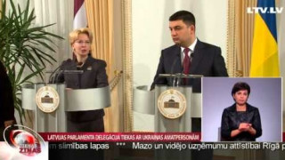Latvijas parlamenta delegācija tiekas ar Ukrainas amatpersonām