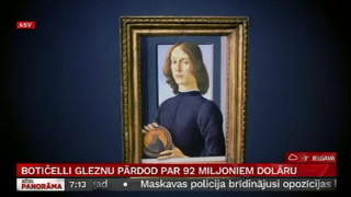 Botičelli gleznu pārdod par 92 miljoniem dolāru