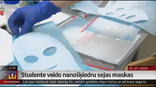 Studente veido nanošķiedru sejas maskas