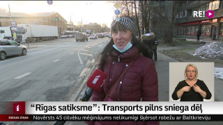 "Rīgas satiksme": Transports pilns sniega dēļ
