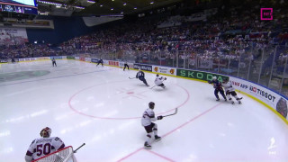 Pasaules hokeja čempionāta spēle Latvija - ASV 1:4