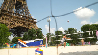 Graudiņa / Samoilova trenējas Parīzes OS pludmales laukumā